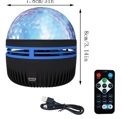 USB Starry Projector Light With 7Color Patterns Ocean Wave Night Lights for Kids Bedroom,Multifunctional Polar Lamp Christ gift