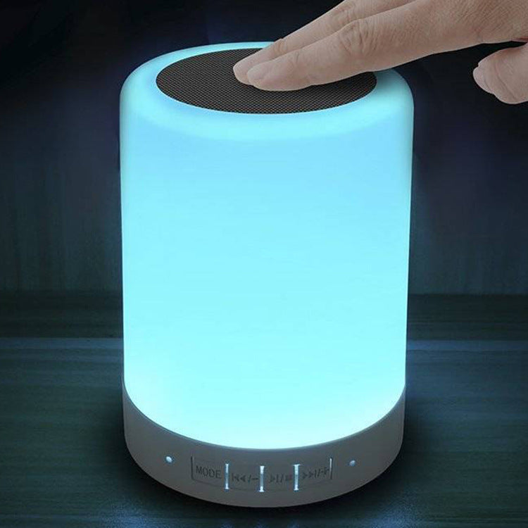 Foreign Trade Creative Night Light Speaker Subwoofer Card Portable Touch Color-changing Colorful Shooting Light Bluetooth Audio